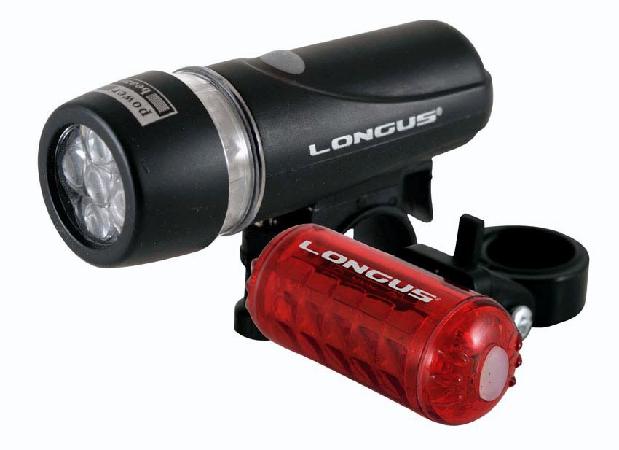 LONGUS LÁMPASZETT 3 FUNKCIÓS/5 LED + 4 FUNKCIÓS/5 LED [FEKETE]