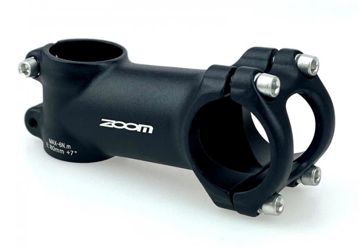 ZOOM ALUMÍNIUM KORMÁNYSZÁR [31,8 mm*7 FOK*80 mm] [FEKETE]