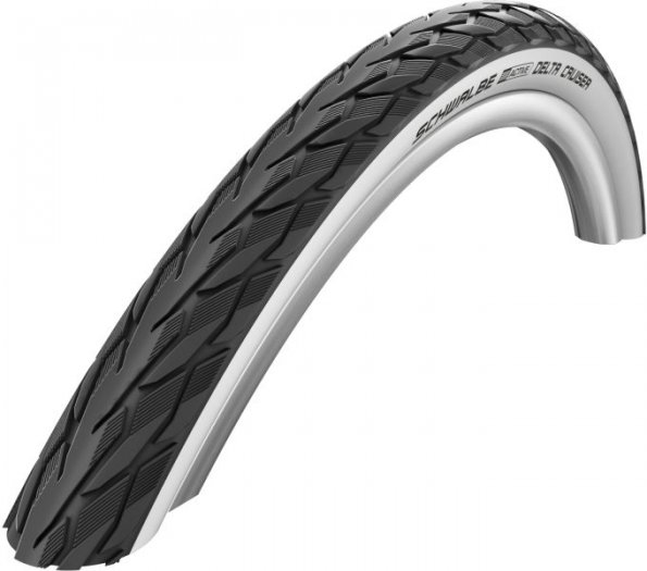 SCHWALBE DELTA CRUISER HS431 KÜLSŐ [28-622][FEKETE,FEHÉR OLDALFALLAL] - KIFUTÓ TERMÉK