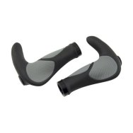 LONGUS ERGOBULL KORMÁNYMARKOLAT + ANATOMIC KORMÁNYSZARVVAL [FEKETE-SZÜRKE] [140 mm]