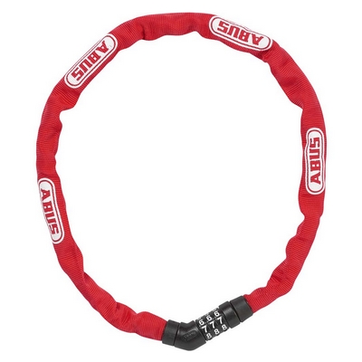 ABUS STEEL-O-CHAIN [4804C/75] SZÁMZÁRAS LÁNCOS LAKAT [4 mm x 75 cm] [PIROS]