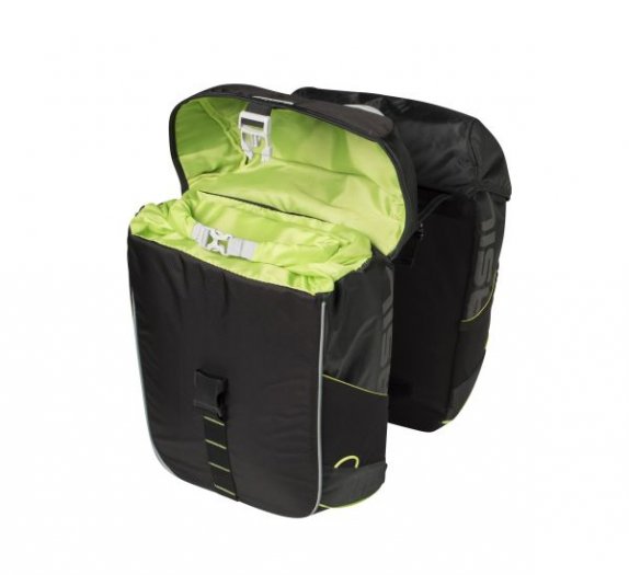 BASIL MILES DOUBLE DUPLA TÁSKA [34 cm x 17 cm x 43 cm] [ FEKETE LIME]