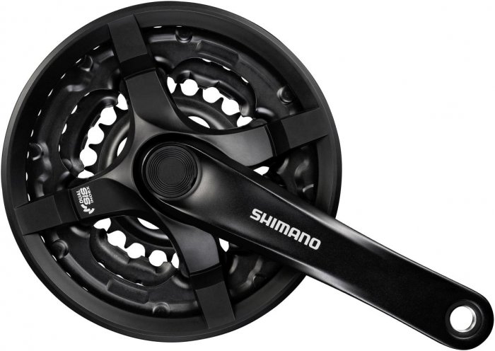 SHIMANO [FC-TY501] 3X6-7-8SEB. TOURNEY NÉGYSZÖG TENGELYES HAJTÓMŰ [42-34-24 /175] [FEKETE]