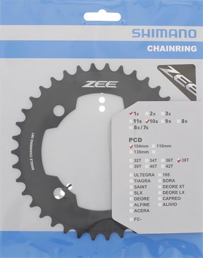 SHIMANO ZEE [FC-M640/ M645] LÁNCTÁNYÉR [38T] - FEKETE