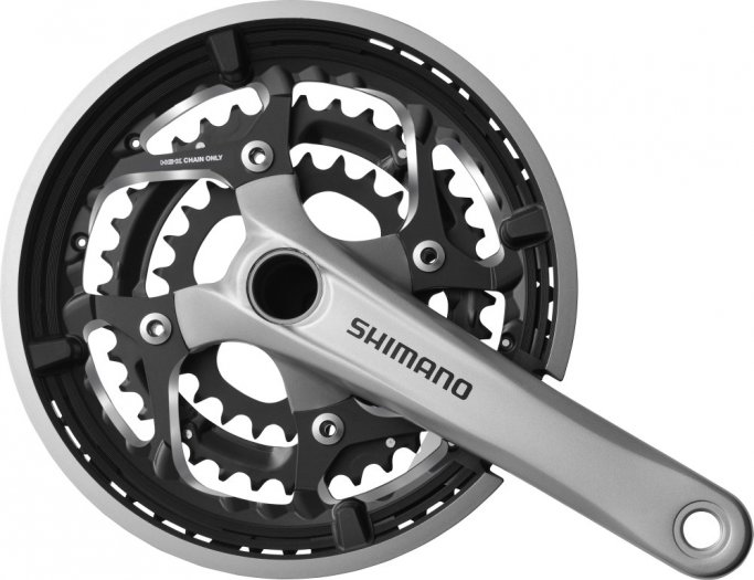 SHIMANO [FC-T551] 3X10 SEB. INTEGRÁLT TENGELYES MTB/TREKKING HAJTÓMŰ [48-36-26/175] [EZÜST]