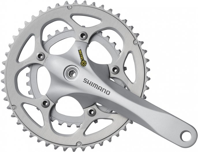 SHIMANO [FC-R345] 2X9 SEB. ORSZÁGÚTI HAJTÓMŰ OCTALINK TENGELYES [50/34 - 170] [EZÜST]