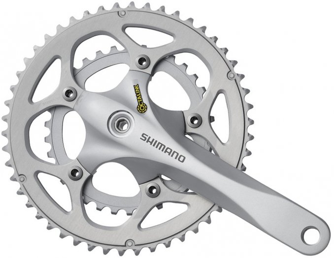 SHIMANO [FC-R345] 2X9 SEB. ORSZÁGÚTI HAJTÓMŰ OCTALINK TENGELYES [50/34 - 175] [EZÜST]