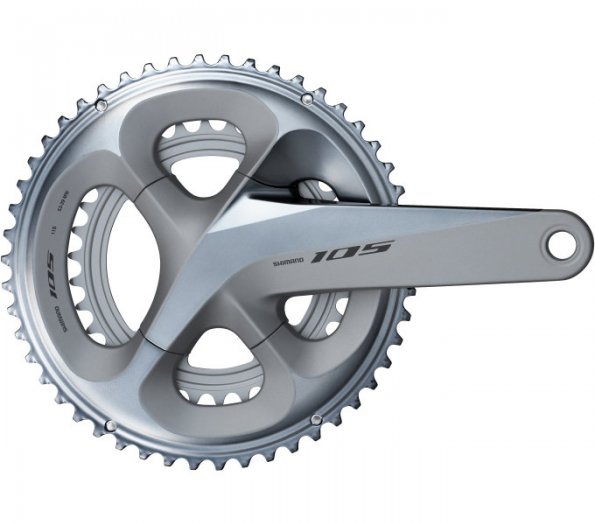 SHIMANO FC-R7000 2X11 SEB. SHIMANO 105' INTEGRÁLT TENGELYES ORSZÁGÚTI HAJTÓMŰ 53-39/175 - EZÜST