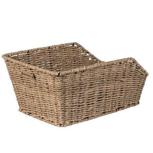 BASIL CENTO RATTAN LOOK HÁTSÓ KOSÁR [fix rögzítéssel] [VILÁGOSBARNA]