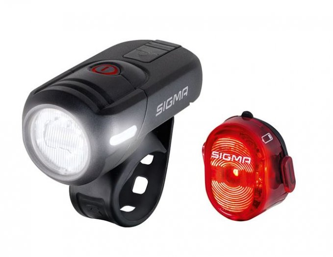 SIGMA AURA SZETT (AURA [45 lumen] ELSŐ LÁMPA [USB] + NUGGET II HÁTSÓ LÁMPA [USB])