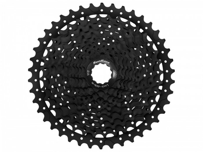 SUNRACE [CSMS8] 11 SEBESSÉGES FOGASKERÉKSOR  [FEKETE] [11-40]