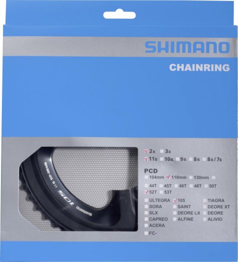 SHIMANO SHIMANO 105 [FC-5800]LÁNCTÁNYÉR [52T] - FEKETE