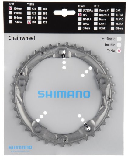 SHIMANO 105 [FC-5703] LÁNCTÁNYÉR [39T] - EZÜST]
