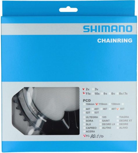 SHIMANO [FC-RS510] LÁNCTÁNYÉR [50T] - FEKETE