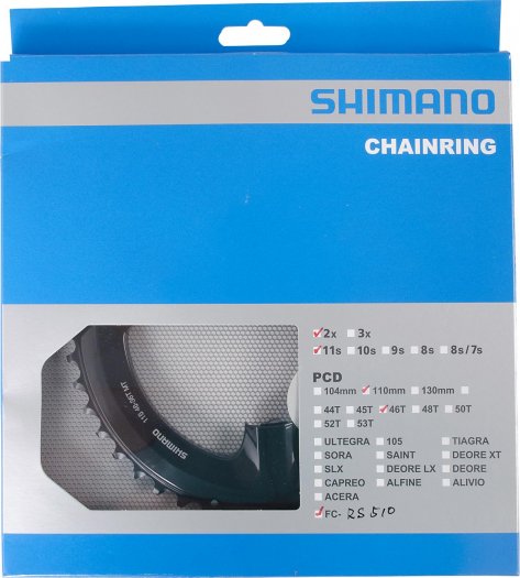 SHIMANO [FC-RS510] LÁNCÁNYÉR [46T] - FEKETE