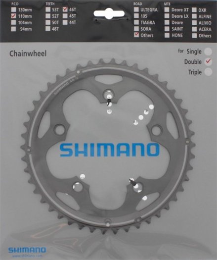 SHIMANO [FC-CX50] LÁNCTÁNYÉR [46T] - EZÜST