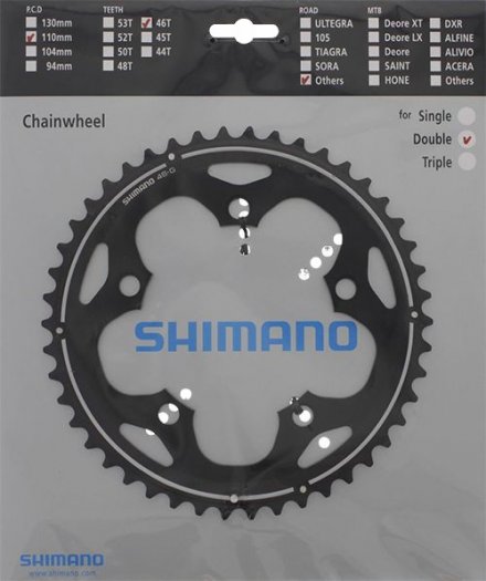 SHIMANO [FC-CX50] LÁNCTÁNYÉR [46T] - FEKETE