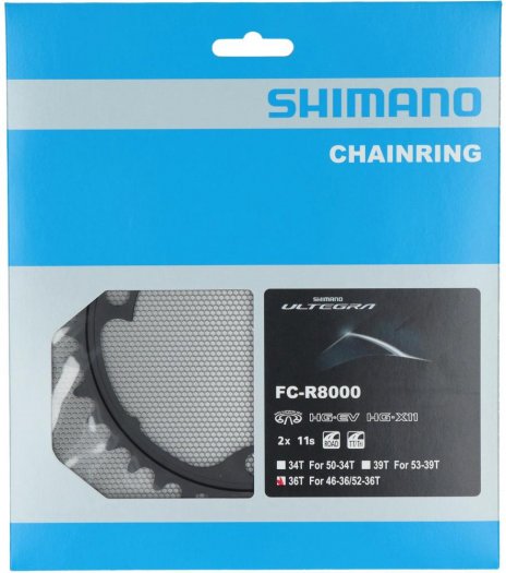 SHIMANO ULTEGRA [FC-R8000] LÁNCTÁNYÉR [36T] - FEKETE