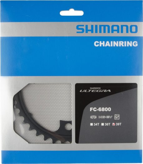 SHIMANO ULTEGRA [FC-6800] LÁNCTÁNYÉR [39T] - FEKETE