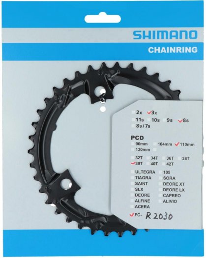 SHIMANO CLARIS [FC-R2030] LÁNCTÁNYÉR [39T] - FEKETE