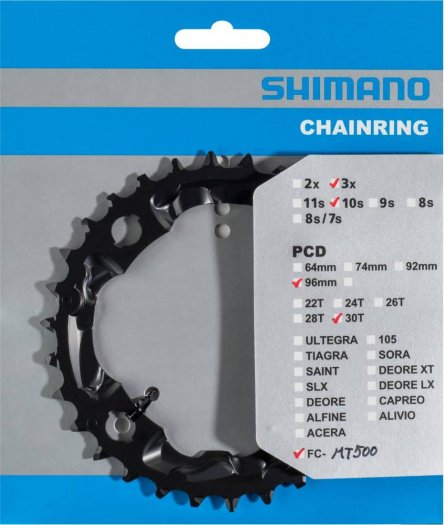 SHIMANO DEORE [FC-MT500] LÁNCTÁNYÉR [30T]