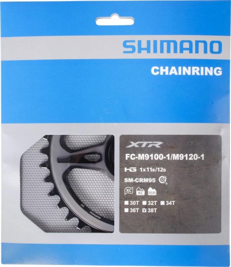 SHIMANO LÁNCKERÉK XTR 1x12 SEB. [FC-M9100-1/FC-M9120-1 HAJTÓMŰHÖZ][38 FOGÚ]
