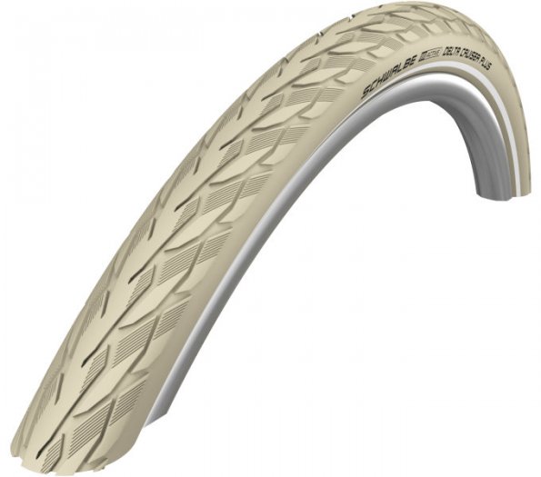 SCHWALBE DELTA CRUISER PLUS HS431 KÜLSŐ [26x1 3/8] = 37-590] [KRÉM, REFLEX CSÍKKAL]