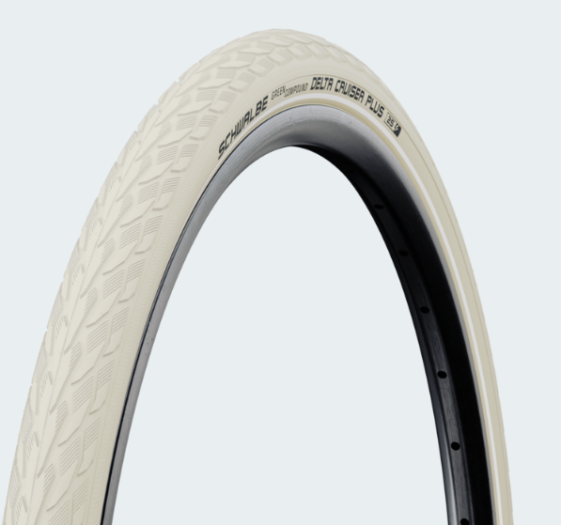SCHWALBE DELTA CRUISER PLUS HS431 KÜLSŐ [28 x 1 1/2 = 40-635] [KRÉM, REFLEX CSÍKKAL]
