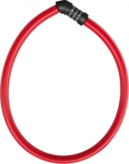 ABUS [4408C] KÁBEL LAKAT, SZÁMZÁRRAL [8 mm x 65 cm] [PIROS]