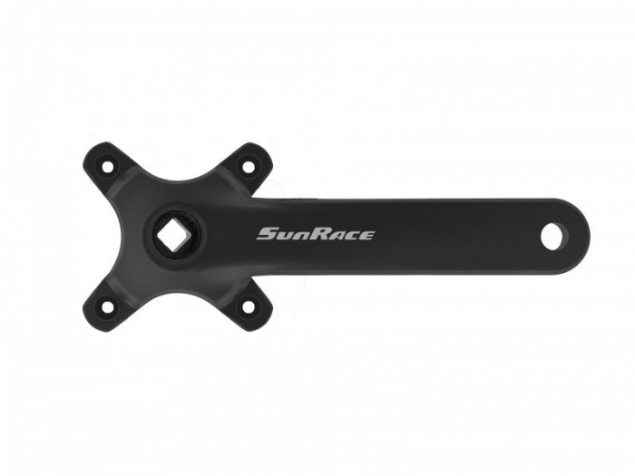 SUNRACE [FCM800] NÉGYSZÖGTENGELYES HAJTÓMŰ LÁNCKERÉK NÉLKÜL [FEKETE, 175 mm]