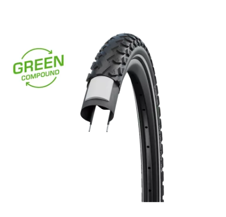 SCHWALBE LAND CRUISER PLUS HS450 KÜLSŐ [26x1,75] [FEKETE, REFLEX CSÍKKAL]