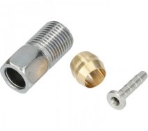 SHIMANO [SM-BH90] HIDRAULIKUS FÉKCSŐ CSATLAKOZÓ CSAVAR EGYSÉG (SM-BH90, M8) - EZÜST