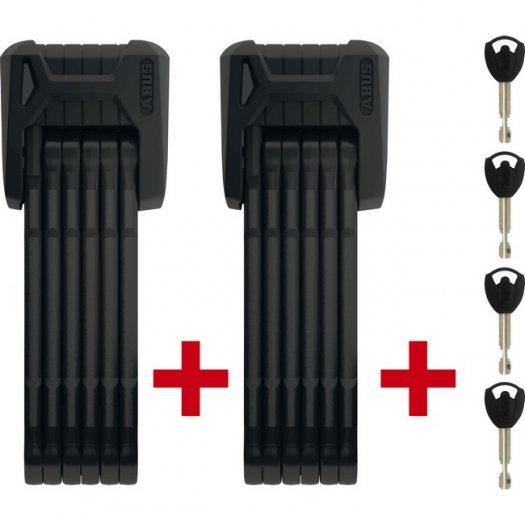 ABUS BORDO GRANIT TWINSET 6500K HAJTOGATHATÓ LAKAT CSOMAG - 2 DB LAKAT, 1 KULCCSAL NYITHATÓ - 90 cm - FEKETE + SH TARTÓVAL