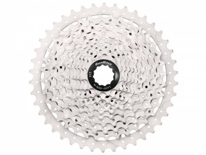 SUNRACE [CSMS3] 10 SEBESSÉGES FOGASKERÉKSOR [EZÜST-FEKETE, 11-46]