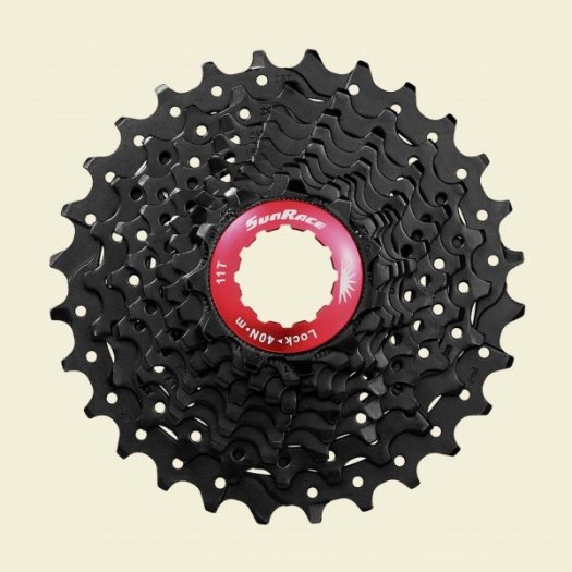 SUNRACE [CSRZ800] 12 SEBESSÉGES FOGASKERÉKSOR [FEKETE-PIROS, 11-34]