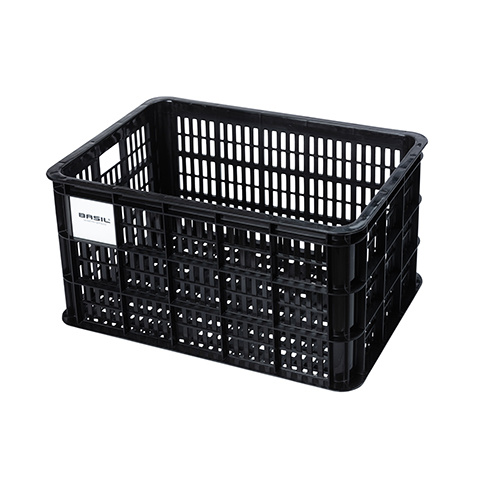 BASIL CRATE ÚJRAHASZNOSÍTOTT LÁDA [38 cm x 49 cm x 26 cm] [FEKETE]