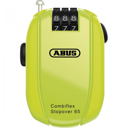 ABUS COMBIFLEX STOPOVER MINI KÁBELLAKAT, SZÁMZÁRRAL [65 cm] [NEON]