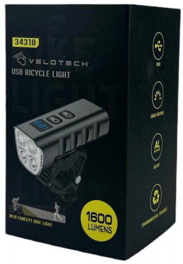VELOTECH PRO 1600 LUMEN - ELSŐ LÁMPA USB