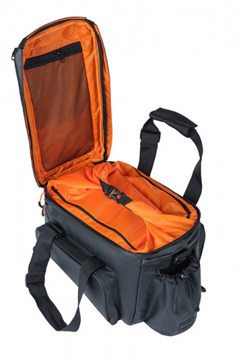 BASIL MILES TARPAULIN CSOMAGTARTÓ TÁSKA XL PRO [33 cm x 19 cm x 18 cm] [FEKETE- NARANCS] - KIFUTÓ TERMÉK
