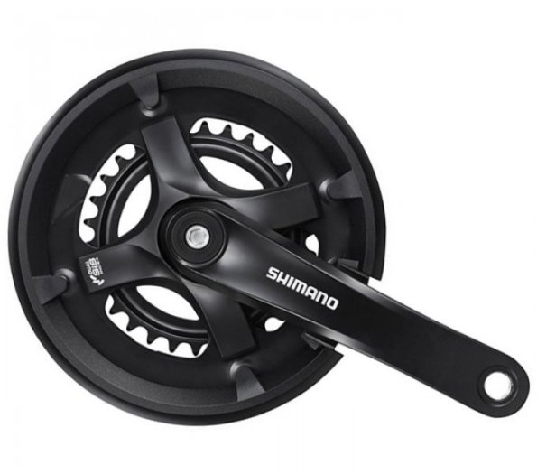 SHIMANO [FC-TY501-2] 2X6-7-8SEB. TOURNEY NÉGYSZÖG TENGELYES HAJTÓMŰ [46-30 /170] [FEKETE]