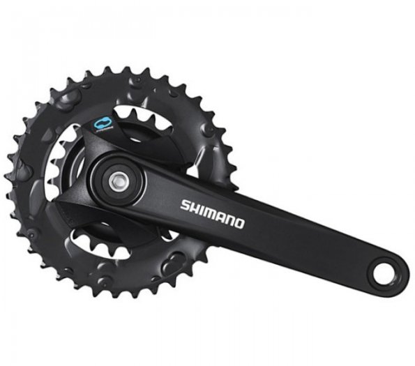 SHIMANO [FC-M315-2] 2X7-8SEB. NÉGYSZÖG TENGELYES HAJTÓMŰ [36-22 /175] [FEKETE]