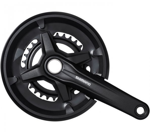 SHIMANO [FC-MT210-2] 2X9 SEB. INTEGRÁLT TENGELYES MTB HAJTÓMŰ [46-30 /175] [FEKETE]