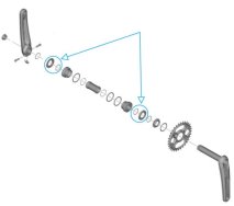 SHIMANO DEORE [FC-M6130] HAJTÓMŰ HÉZAGOLÓ ÉS ZÁRÓGYŰRŰ