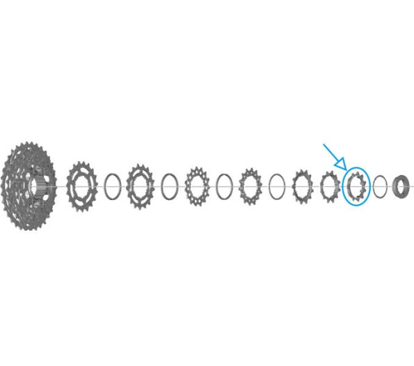 SHIMANO 105 [CS-R7100] KAZETTA LÁNCTÁNYÉR SPROCKET  [11T, C TÍPUS]