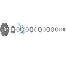SHIMANO 105 [CS-R7100] KAZETTA LÁNCTÁNYÉR (17T, L Típus)