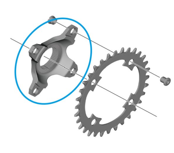 SHIMANO [CR-EM800] 4 KAROS HAJTÓMŰ LÁNCTÁNYÉR-ADAPTER