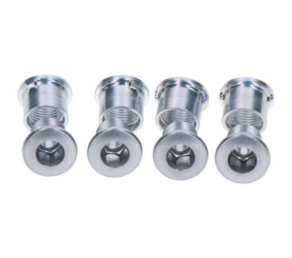 SHIMANO DEORE [FC-M612] HAJTÓMŰ LÁNCTÁNYÉR RÖGZÍTŐ CSAVAR ÉS ANYA SZETT (4 db-os)