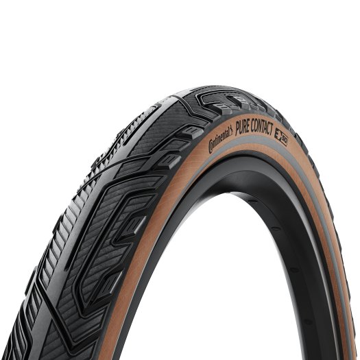 CONTINENTAL PURE CONTACT KÜLSŐ 28x1,75 [47-622] [FEKETE-KÁVÉBARNA + REFLEX CSÍK]