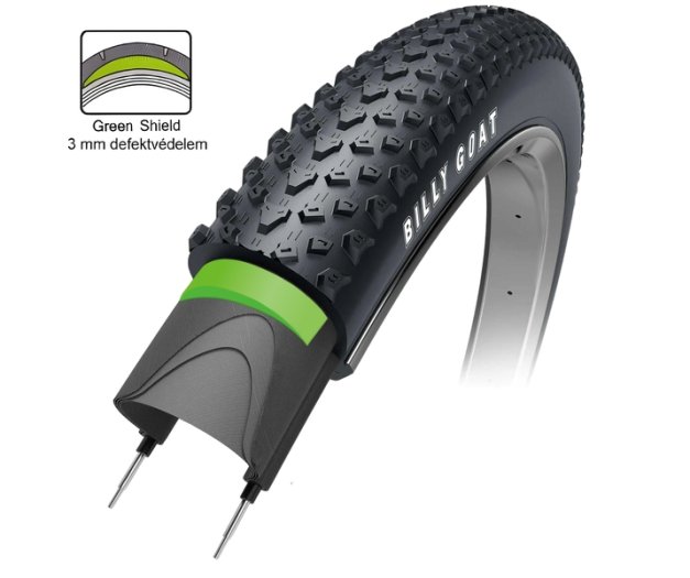 COMPASS [OBOR] BILLY GOAT KÜLSŐ - GREEN SHIELD 3mm DEFEKTVÉDELEMMEL [26X2,1]