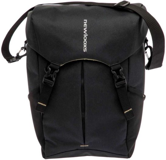 NEW LOOXS SPORTS SINGLE EXPANDABLE KERÉKPÁROS OLDALTÁSKA [FEKETE] [40 liter] [32 x 18 x 40 cm]